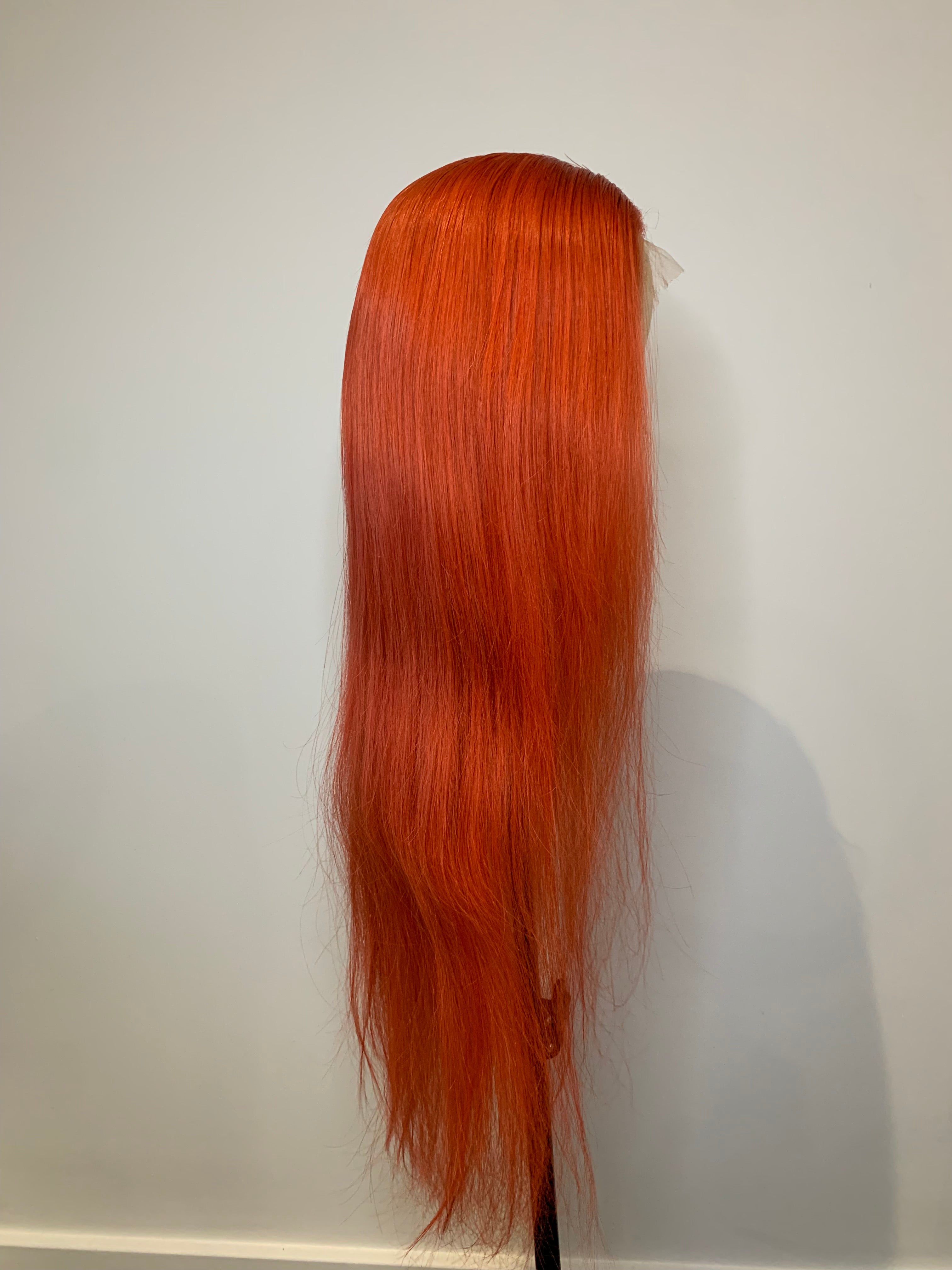 “PUMPKIN SPICE”,GINGER ORANGE , STRAIGHT, 13X4 Lace Front Wig