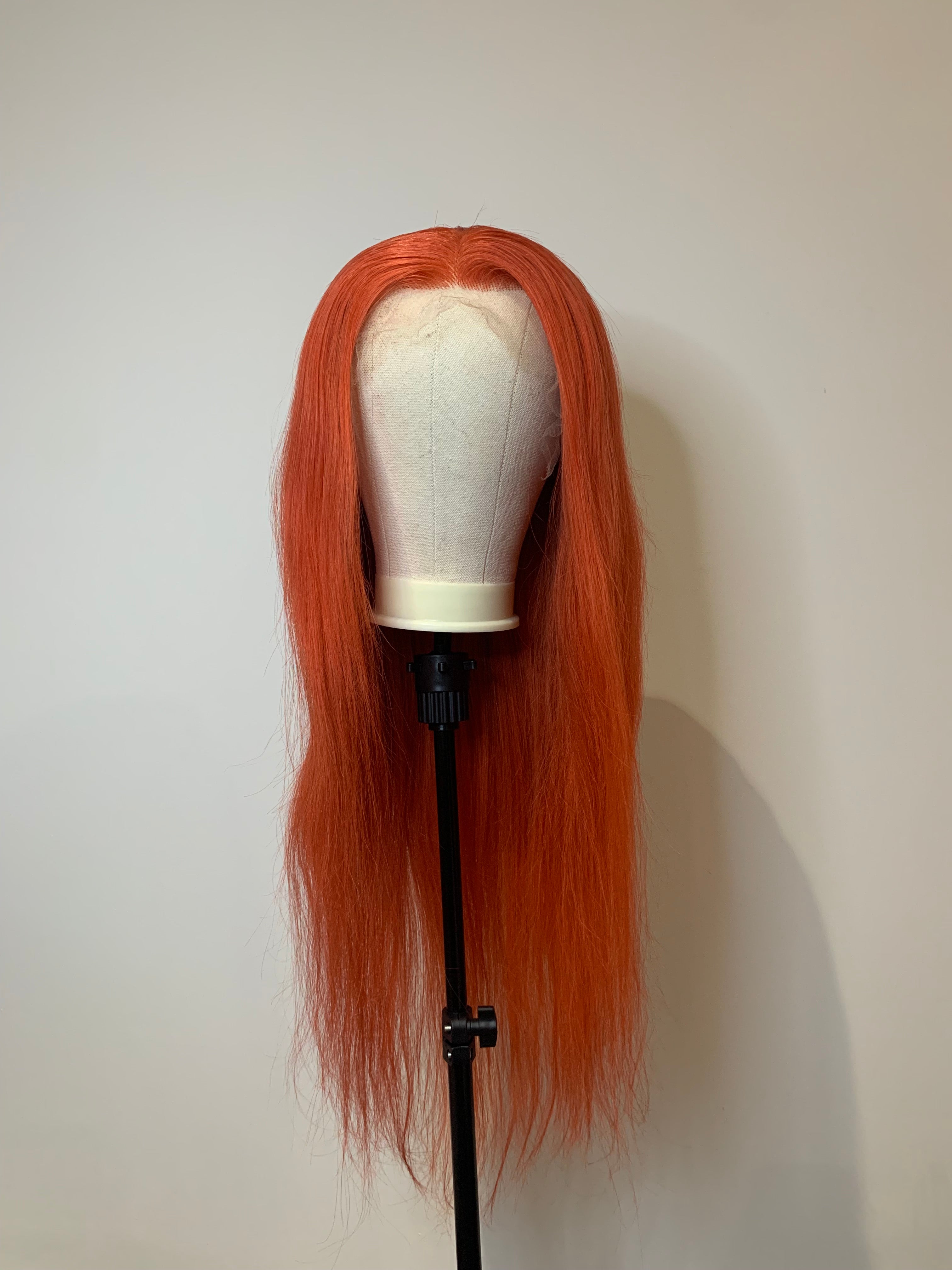 “PUMPKIN SPICE”,GINGER ORANGE , STRAIGHT, 13X4 Lace Front Wig